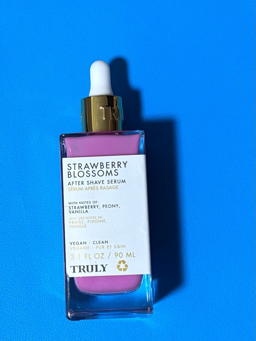 TRULY Strawberry Blossoms After Shave Serum & Body Scrub - Pink & Gold Dropper